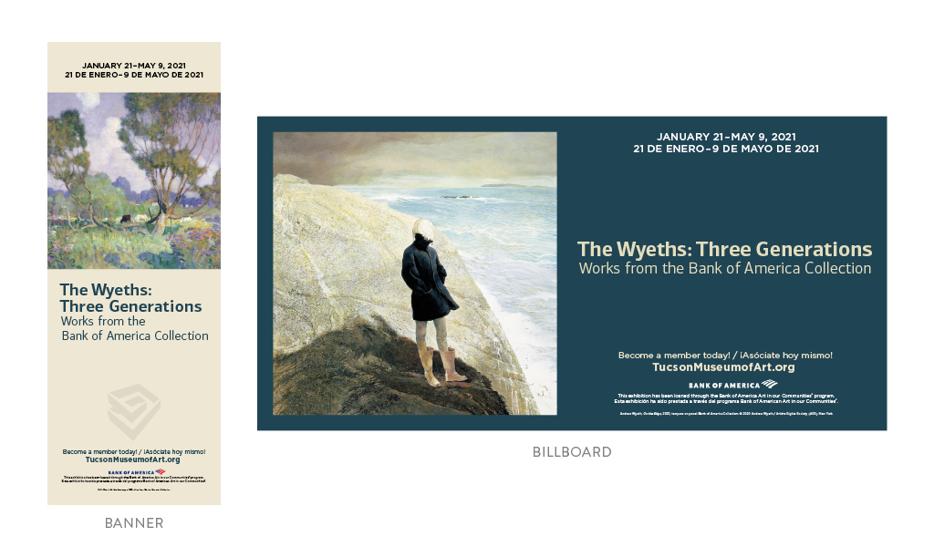Tucson Museum of Art Wyeths Exhibition Signage